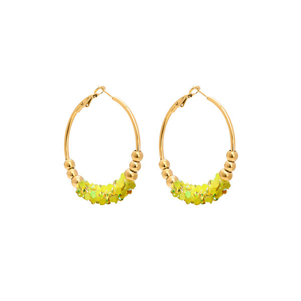 Button Summer Stainless Steel Earrings