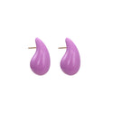 Light purple Drops stainless steel earrings