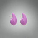 Light purple Drops stainless steel earrings