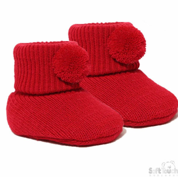 Red Baby Booties (One Size)