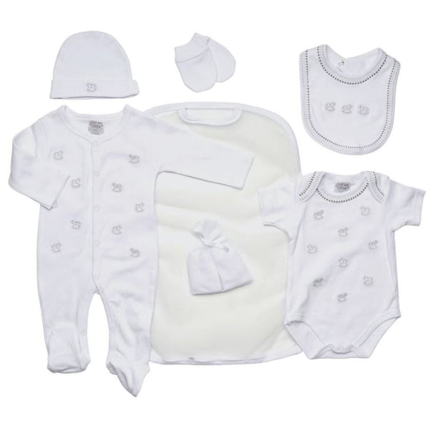 White 7 Piece Baby Starter Set (0-3 months)