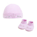 Pink Princess Hat and Bootee Set (0-3 Months)