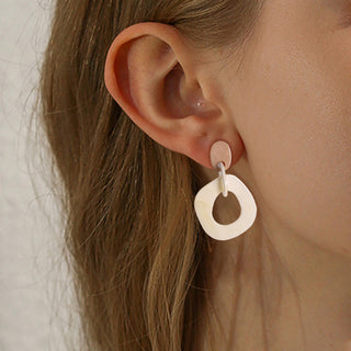 Modern Circle Earrings 