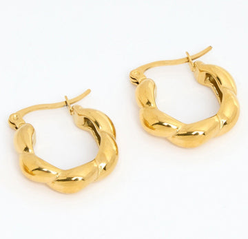 Gold Tone Classic Hoop Earrings 