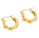 Gold Tone Classic Hoop Earrings 