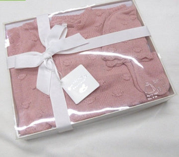 Rock A Bye Baby Knitted Gift Set – Dusky Pink 