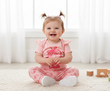Pink Baby 3 Piece Berry Cute Set with Matching Shoe (0-9 Months) 