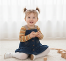 Orange Jumper & Blue Dress Outfit 