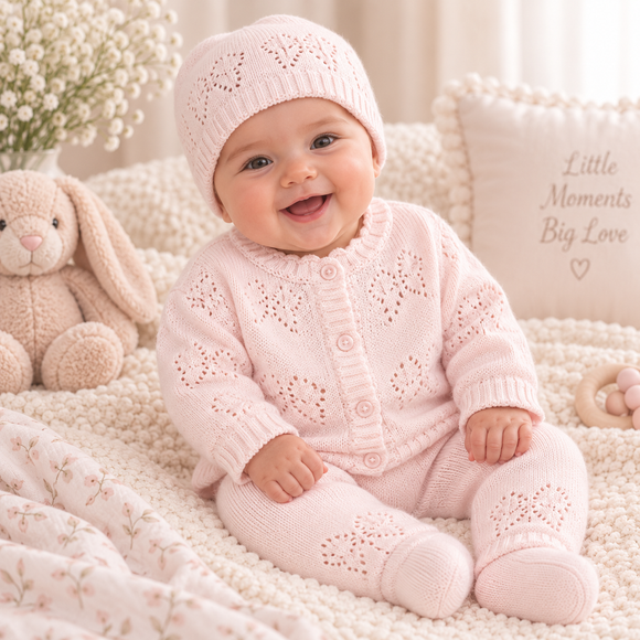Pink Baby Girl Outfit Set (NB-6 Months) 