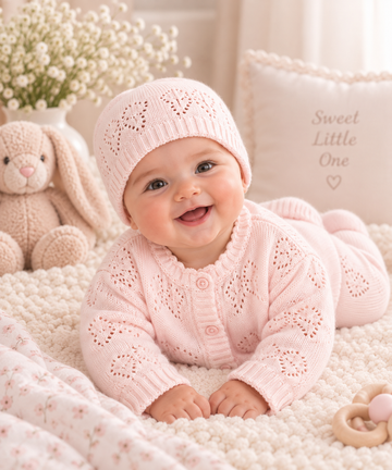 Pink Baby Girl Outfit Set (NB-6 Months) 