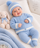 Baby Blue & White  Outfit In a Gift Box (NB-6 Months) 