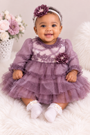 Mini Born Two Purple Glittery Dress 