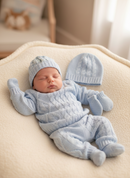 Sky Knitted Outfit In A Gift  Box (NB-6 Months) 
