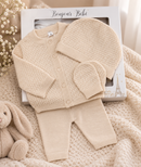 Oatmeal Unisex Knitted Outfit In A Gift Box 
