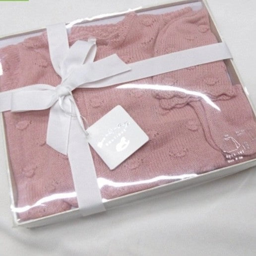 Rock A Bye Baby Knitted Gift Set – Dusky Pink 
