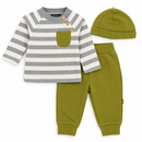 Baby Boys 3-Piece Striped Outfit Set 