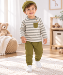 Baby Boys 3-Piece Striped Outfit Set 