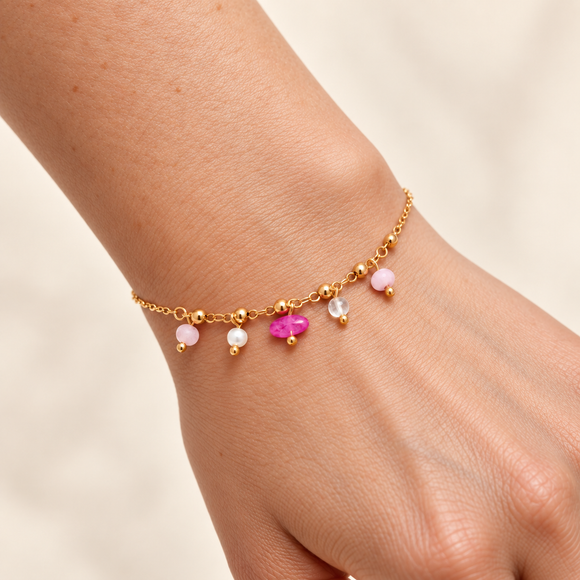 Gold Plated Sweet moment stainless steel bracelet 