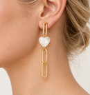 Gold Tone Paperclip Earrings 