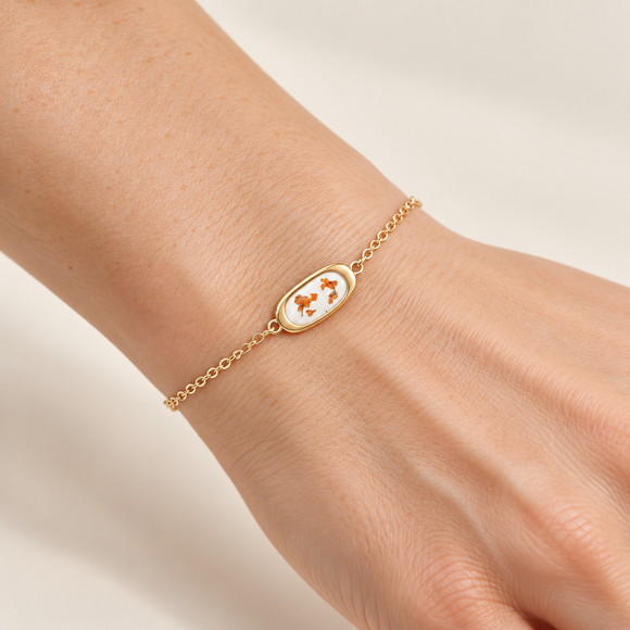 Gold Plated Spring Bird Stainless Steel Bracelet 