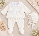 Baby Ivory Knitted 3-Piece Outfit Set (Newborn) 