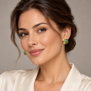 Gold Plated & Green Earrings – Pack of Two 