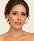Gold Tone Hoop Earrings 