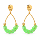 Gold Plated Button spring stainless steel earrings 