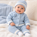 Baby Blue & White  Outfit In a Gift Box (NB-6 Months) 