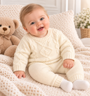 Cream Knitted Outfit In A Gift Box (NB-6 Months) 