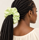 Green Spring Flower Scrunchie 