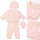 Baby Gift Girls Knitted  Outfit  In A Luxury Gift Box - Pink 