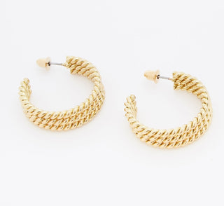 Gold Tone Hoop Earrings 