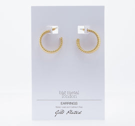 Gold Tone Hoop Earrings 