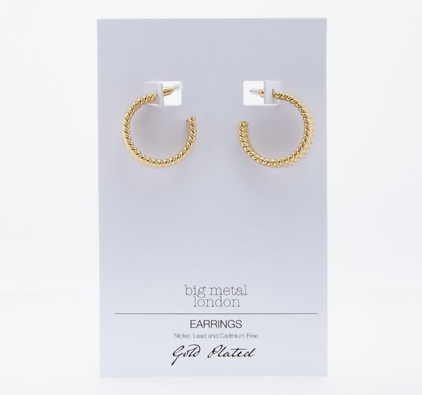 Gold Tone Hoop Earrings 