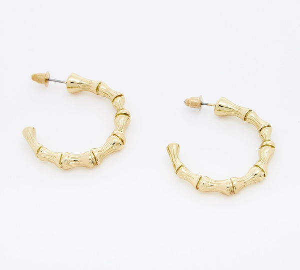 Gold Tone Hoop Earrings 