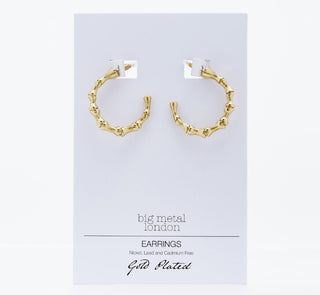 Gold Tone Hoop Earrings 