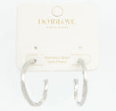 Silver Tone Stainless Steel Twisted Hoop 