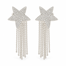 Silver Plated Star Drop Earrings 