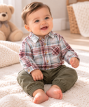 Blue Shirt & Khaki Chinos Set (6-9 MTHS) 