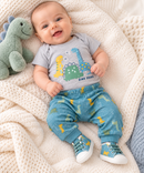 Dino Baby 3 Piece Set and Matching Shoe (0-9 Months) 