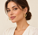 Gold Tone Classic Hoop Earrings 