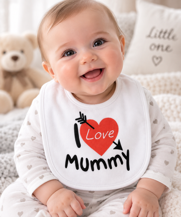 I love Mummy Velcro Bib (One Size) 