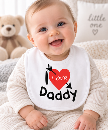 I love Daddy Velcro Bib (One Size) 