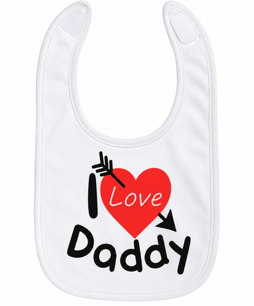 I love Daddy Velcro Bib (One Size) 