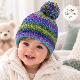 Baby Multicoloured Knitted Hat (6-24 MONTHS) 