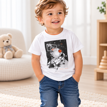 White Astronaut Crew T-Shirt (1-2 Years) 
