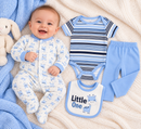 Baby boys Sky 4 Piece layette Set (0-9 Months) 