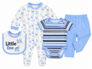 Baby boys Sky 4 Piece layette Set (0-9 Months) 