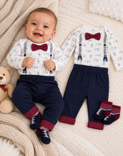 Little Gentleman Bow Tie Outfit Set (0-12 months) 